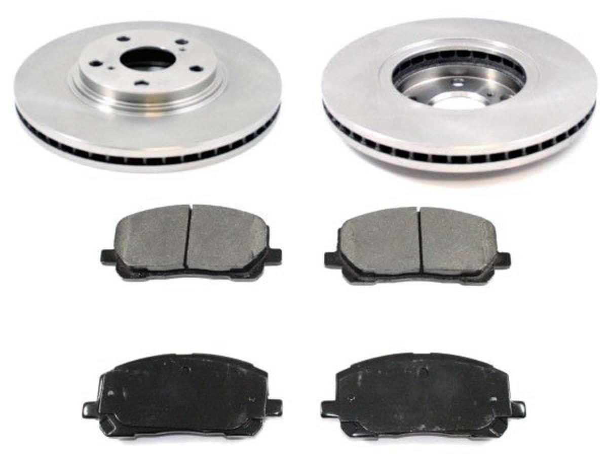 toyota front brake service brake pad and rotor replacement